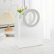 10pcs/5pcs/1pc Frosted Transparent Round Handbags, Valentine's Day Shower Gift Bags, Wedding Gift Bags, Candy Bridesmaid Gift Bags, Jewelry Store Shopping Bags, Wedding Bridesmaid Gift Bags, Gift Packaging Bags, Clothing Shopping Bags, Cute Handbags Suitable For Weddings, Birthdays, Valentine's Day, PP Frosted Transparent Round Handbags-Very Suitable For Valentine's Day Flowers, Network Celebrity Stalls, Wedding Gifts, Bridesmaid Gifts, Etc. -Made Of PP Material Valentine Day - Multicolor - View 24