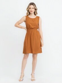 JIN SER Viscose Dress - Màu vàng - Xem 1
