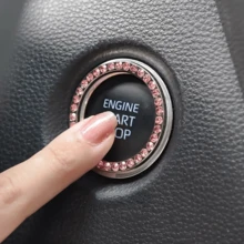 1 chiếc xe hơi bằng một chạm Khởi động trang trí bằng kim cương giả Trang trí vòng Lgnition - Nhiều màu - Xem 6