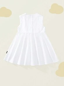 1 pièce Robe débardeur à encolure dégagée minimaliste de style de vacances pour filles, été