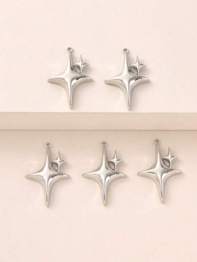 5pcs/set Creative Zinc Alloy Star DIY Pendant For Women For DIY Jewelry Making