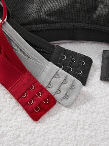 3pcs/Set Women's Comfortable Wireless Soft Cup Solid Color Bras - Multicolor - View 8