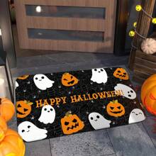 1 件万圣节鬼魂设计防滑加厚舒适家居装饰地垫，圣诞节 - 彩色 - 查看 12