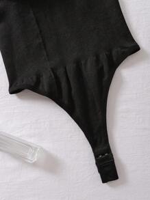 女式性感肩帶連體褲塑身衣，達到收腹、塑形和產後恢復的效果 - 黑色 - 查看 10