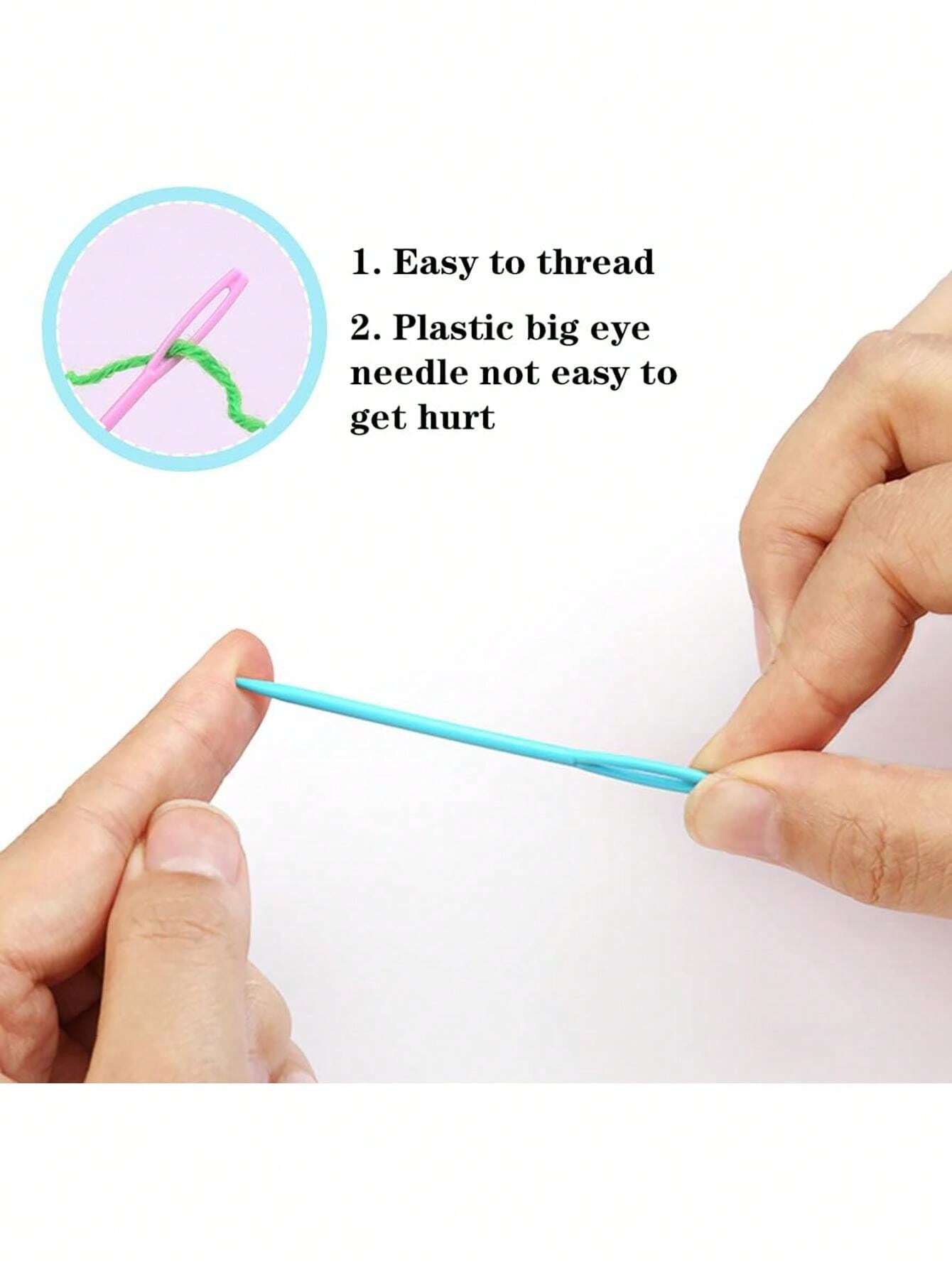 10PCS Plastic Sewing Needles, Large Eye Plastic Yarn Needles For Kids