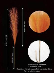 10pcs/20pcs-Artificial Reed Grass Boho Decor Faux Pampas Grass Large Tall Fluffy Artificial Fake Flower Bulrush Reed Grass For Winter Vase Filler Farmhouse Home Kitchen Bohemian Decoration, Room, Wedding Party Decor, Valentine's Day, Gift,Fall Decor,Autumn,Fake Plants