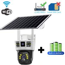 SWVW 3-Screen Dual Lens V380 Pro 12MP 6K PTZ Wifi Solar Powered CCTV Security Camera Outdoor Waterproof Solar Camera,2.4GWIFIOutdoor And Indoor Security Home Cameras, Wireless WIFI Cameras, IP Cameras, PTZ Cameras, Ring Camera - White - View 16