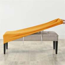 1PC Soft Velvet Bench Cover Spandex Elastic Long Stool Covers Removable Washable Ottoman Seat Protector For Dining Room Bedroom - Multicolor - View 9