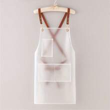 1pc Transparent Plastic Adjustable Apron, Unisex Kitchen Apron, Waterproof And Oil-Proof, Suitable For Cooking, Gardening, And Household Use - Multicolor - View 7