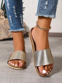 Thick Sole New Brand H Slippers Women, Fashion Casual Slippers, Outer Wear Roman Style Slip-On Slippers, Summer Slouchy Casual Black Comfortable Beige Brown Flat Embossed Slippers, Blogger Recommendation Desert Metis French Elegant Rhinestone Thick Bottom Wedge Sandals Women, Beach Shoes Summer New Fairy Style Slippers Women Shoes Love Assist French Style Low Heel Round Toe Ins Indoor Household Anti-Odor Anti-Slip Simple Outer Wear Slippers Valentines