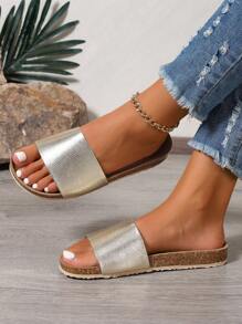 Thick Sole New Brand H Slippers Women, Fashion Casual Slippers, Outer Wear Roman Style Slip-On Slippers, Summer Slouchy Casual Black Comfortable Beige Brown Flat Embossed Slippers, Blogger Recommendation Desert Metis French Elegant Rhinestone Thick Bottom Wedge Sandals Women, Beach Shoes Summer New Fairy Style Slippers Women Shoes Love Assist French Style Low Heel Round Toe Ins Indoor Household Anti-Odor Anti-Slip Simple Outer Wear Slippers Valentines