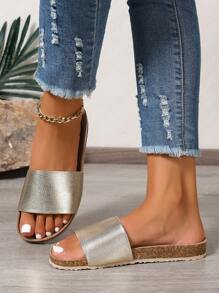 Thick Sole New Brand H Slippers Women, Fashion Casual Slippers, Outer Wear Roman Style Slip-On Slippers, Summer Slouchy Casual Black Comfortable Beige Brown Flat Embossed Slippers, Blogger Recommendation Desert Metis French Elegant Rhinestone Thick Bottom Wedge Sandals Women, Beach Shoes Summer New Fairy Style Slippers Women Shoes Love Assist French Style Low Heel Round Toe Ins Indoor Household Anti-Odor Anti-Slip Simple Outer Wear Slippers Valentines