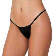 Brass Mark Thong Bikini Panties - màu đen - Xem 8