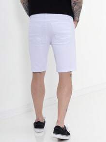Kit 2 Men's Shorts Black And White Basic Premium Comfort Elegant - 黑色 - 查看 6
