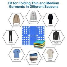 Shirt Folder Shirt Folding Board T Shirts Clothes Folder Durable Plastic Laundry Folders Folding Boards,Spring,Minimalist,Summer Tops - Blue - View 5