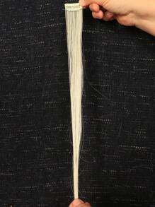 2 件 35 厘米/14 英寸长侧空气刘海波浪卷发夹式刘海假发前侧刘海女士合成假发接发