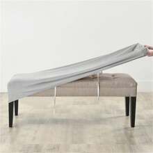 1PC Soft Velvet Bench Cover Spandex Elastic Long Stool Covers Removable Washable Ottoman Seat Protector For Dining Room Bedroom - Multicolor - View 7