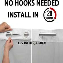 1PC Waffle Double Woven Shower Curtain, No Hook, Clear Top Window Hookless Shower Curtain With Snap Lined Waffle Shower Curtain Hotel Style Double Layer Machine Washable And Easy To Clean Bathroom Partition 72" X 75".