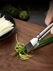 1 Máy Hủy Rau Đa Chức Năng Bằng Thép Không Gỉ, Dụng Cụ Tách Hành, Cho Hành, Tỏi, Trái Cây Và Rau Củ, Di Động Có Vỏ Bảo Vệ, Dụng Cụ Nấu Ăn Nhà Bếp - Bạc - Xem 6