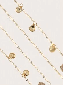 1 chiếc dây đeo kính thời trang trang trí hình sao biển và vỏ sò, dây đeo kính kim loại phong cách đại dương dành cho nữ, dây đeo kính chống trượt cho nữ, thích hợp làm dây đeo kính trang trí khi đi du lịch và nghỉ lễ, dây đeo kính dành cho nữ - Vàng - Xem 9