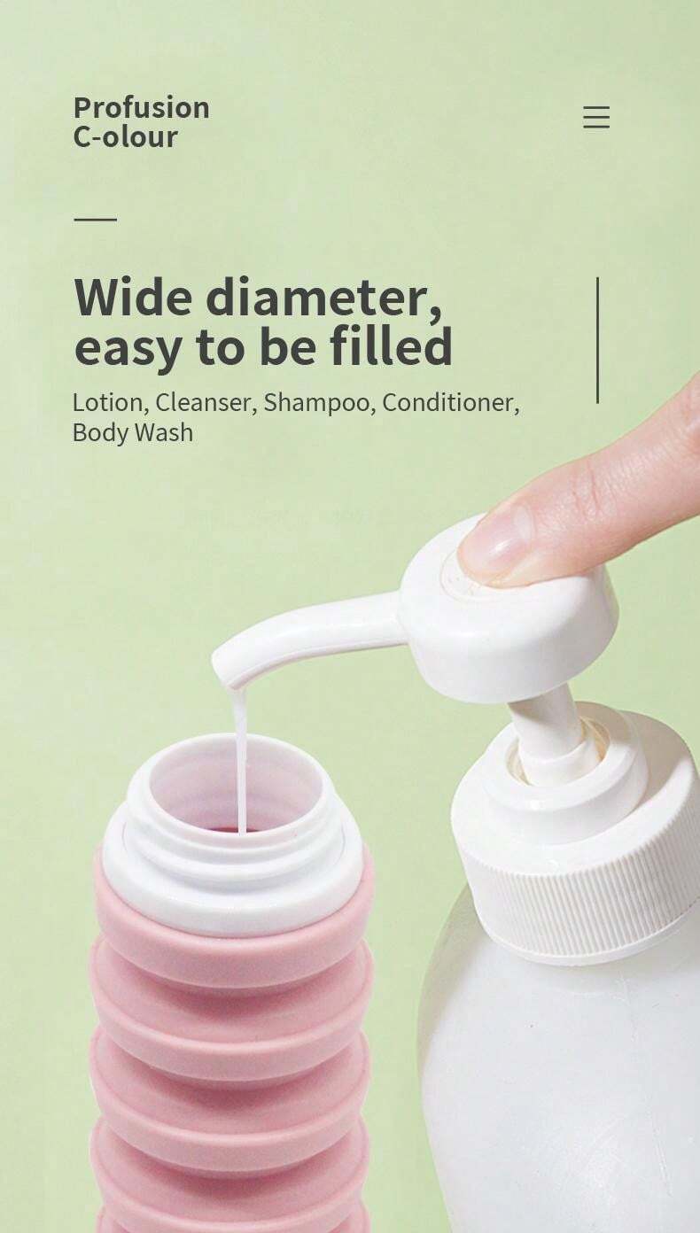 1 pièce Bouteille de voyage en silicone avec distributeur pour