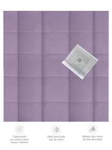 Home Elephant Double Duvet Quilt Two Views Soft Padded - Lilac Purple - View 7
