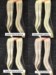 2 件 35 厘米/14 英寸长侧空气刘海波浪卷发夹式刘海假发前侧刘海女士合成假发接发