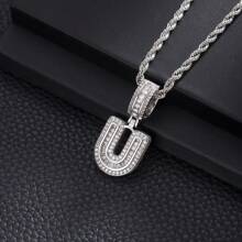 1 Miếng Sang trọng Khối Zirconia  Mặt dây chuyền chữ thập Dây chuyền Cho nam giới Cho bữa tiệc , Đối với Đồ trang sức Qủa tặng Và Buổi tiệc - Bạc - Xem 16