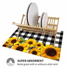 1 Tấm Lót Ly Silicon In Hình Hoa Hướng Dương, Thảm Thoát Nước, Trivet Máy Pha Cà Phê, Thảm Lau Bát Đĩa Chống Trượt, Siêu Thấm Hút Và Chống Mài Mòn, Cho Mặt Bàn, Nhà Hàng, Nhà Bếp, Trang Trí Bàn Trong Sân, Đồ Dùng Nhà Bếp Gia Đình - Nhiều màu - Xem 5