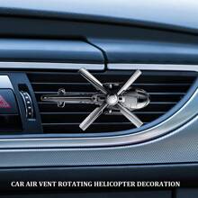 1pc Airplane Design Car Air Outlet Ornament - Black - View 3