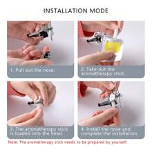 1pc Airplane Design Car Air Outlet Ornament - Black - View 7