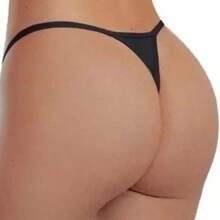 Brass Mark Thong Bikini Panties - màu đen - Xem 3