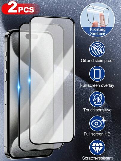 2 Stücke vollflächige Keramikfilm Schutzfolie mit weicher Kante, kompatibel mit iPhone 15/15 Plus/15 Pro/15 Pro Max, hochflexibel, stoßfest und explosionsgeschützt, siebbedruckt ohne weißen Rand, kompatibel mit iPhone 14/14Pro/14ProMax/14Plus/13/13Pro/13ProMax/12/12Pro/12ProMax/11/11ProMax/11Pro/X/XS/XSMAX/XR