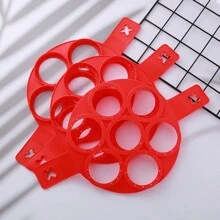 1pc Round Silicone Egg Mold With Handle, Creative Kitchen Supplies Silicone Egg Cooking Set, Kitchen Egg Frying Tool - Multicolor - View 6