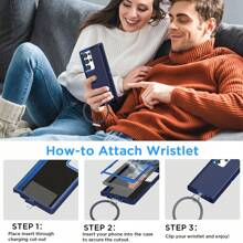 For Samsung Galaxy S23 Ultra Case Heavy Duty Military Drop Shockproof Rugged 3-Layer Protective Cover With Detachable Wrist Ring. - Màu xanh hải quân - Xem 7