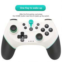 Byson Switch 控制器、Switch Pro 控制器无线兼容 Switch/Switch OLED/Switch Lite、带操纵杆的 Switch 游戏手柄、支持唤醒、Turbo、运动控制、双振动
