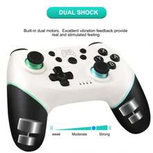 Byson Switch 控制器、Switch Pro 控制器无线兼容 Switch/Switch OLED/Switch Lite、带操纵杆的 Switch 游戏手柄、支持唤醒、Turbo、运动控制、双振动