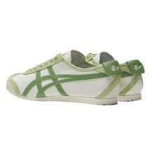 Onitsuka Tiger Zapatos casuales de vida estilo de bajo perfil cómodos y versátiles, resistentes al desgaste y ligeros MEXICO 66 de color verde manzana verde, blancos y verdes, unisex 1183A201-304