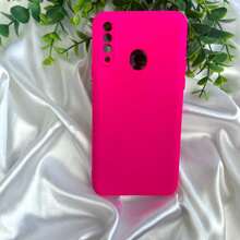 Silicone Case Cover For Samsung A20S / Case Lined Inside. (CF26) - 玫紅色 - 查看 3