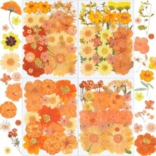 20/30/34/37/40 piezas Kit de materiales DIY de serie naranja de Halloween estampados - Posavasos de resina, pendientes, pulseras, brazaletes de resina, atrapa sueños, marcos de fotos, decoración de pared, pantallas de lámparas, abanicos, flores secas, flores de jabón, tarjetas, espejos estampados, marcapáginas, suministros de manualidades DIY