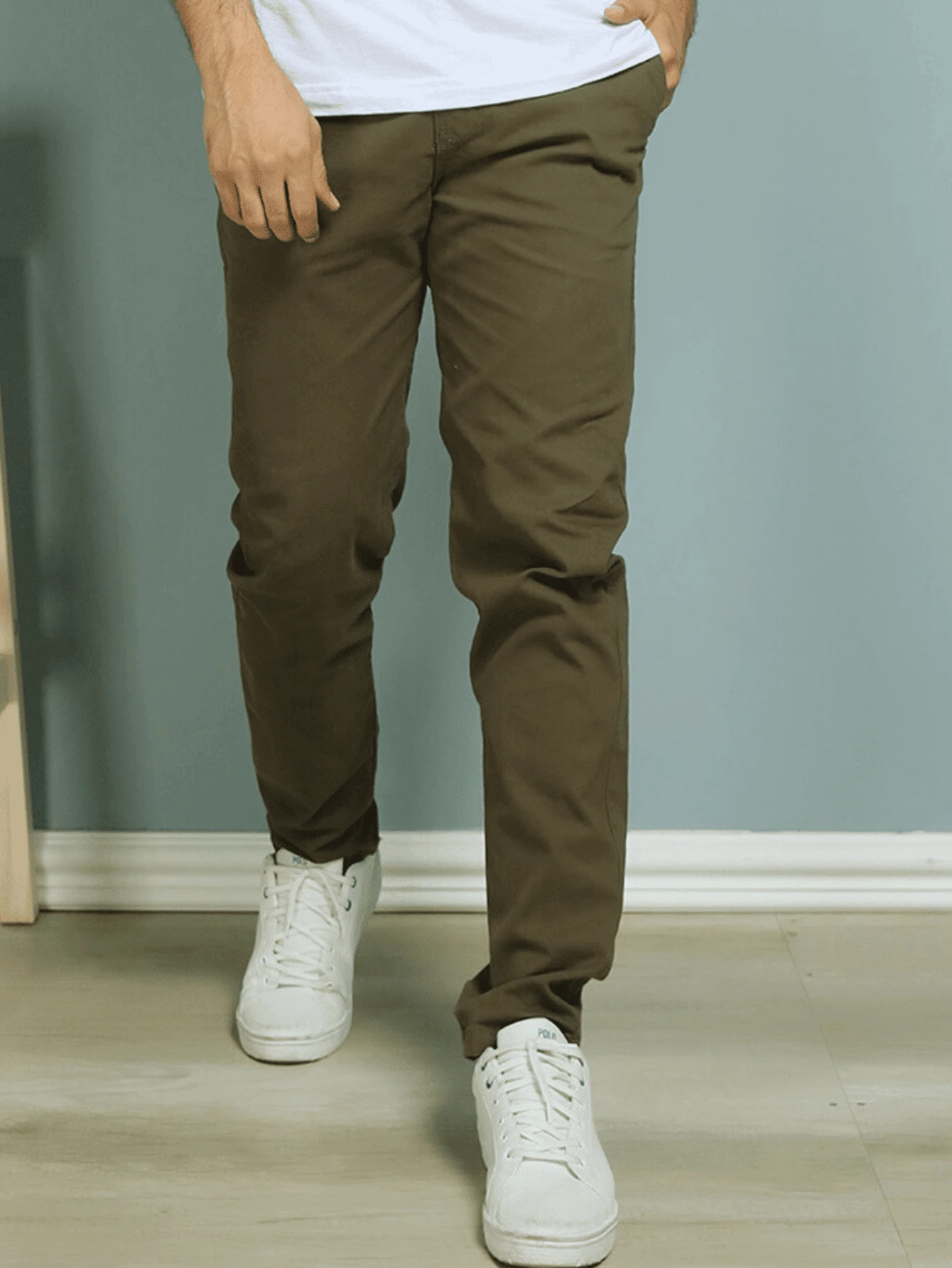 Men Pants - Màu xanh lá cây đậm - Xem 1