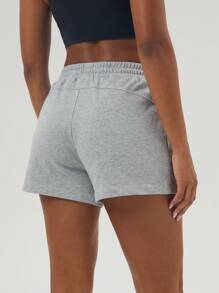 GOSOUER Women's Elastic Waist Casual Outdoor Exercise Polyester Loose Fitness Shorts