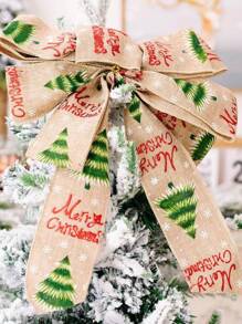 1 rollo 2 metros Cintas decorativas para árbol de Navidad, cintas decorativas para envolver regalos de Navidad - Multicolor - Ver 3