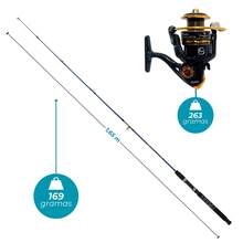 Solid 2-Part Fishing Rod Kit 1.65m And SY3000 Reel 14+1 Bearings Drag 10kg - Nhiều màu - Xem 8