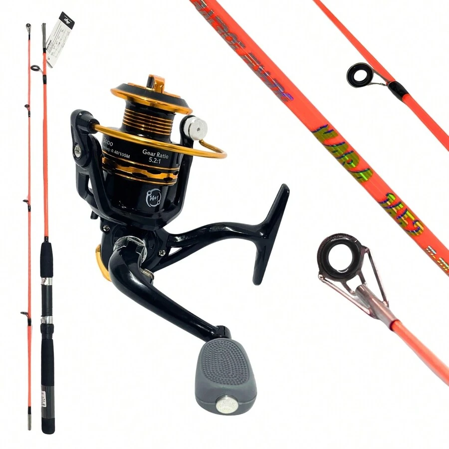 Solid 2-Part Fishing Rod Kit 1.65m And SY3000 Reel 14+1 Bearings Drag 10kg - Nhiều màu - Xem 1