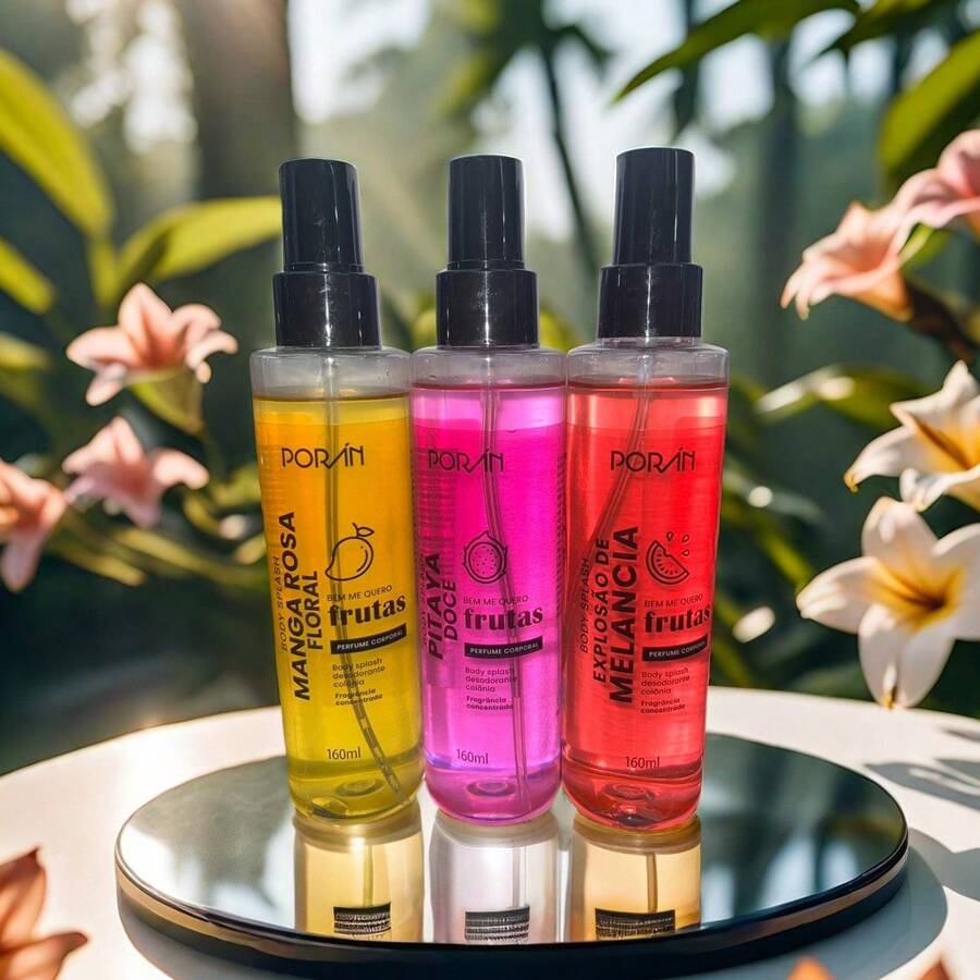 Exfoliating Soap Moisturizing Body Cream Bath PORAN Fruits Watermelon Liquid Body And Face Similar Labotrat - 身體噴霧套件 3(包括所有香味) - 查看 1