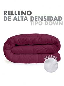 Home Elephant Edredón Duvet Matrimonial Dos Vistas Suave Acolchonado - Granate - Ver 5