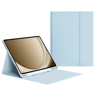 带笔槽的平板电脑保护套，兼容三星 Galaxy Tab / iPad / Redmi Pad SE（浅蓝色）