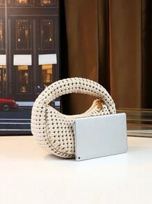 2024 年新款时尚编织手提包、时尚女士手拿包、精致女士晚装包