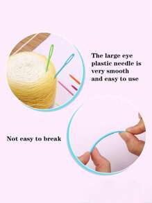 10PCS Plastic Sewing Needles,Large Eye Plastic Yarn Needles For Kids,7cm/2.76inch Plastic Needles For Yarn And Craft Plastic Embroidery Needle For DIY Sewing Handmade Crafts,Sewing Kit,Sewing,Kids Crafts,Sewing Crafts,Knitting Kit For Kids,Children Crafts,Knitting Needles,Sewing Kit,Knitting,Kids>Knitting,Sewing Kit,Kids Crafts,Girls Crafts,Chopsticks Kids,Punch Needle Yarn - Multicolor - View 2